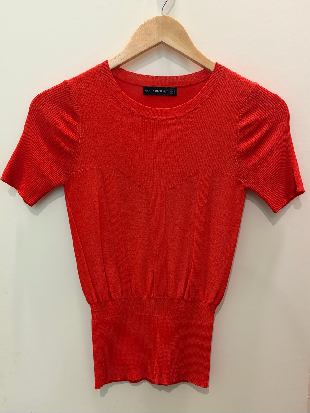 Zara Red Knit Top